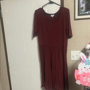 Elegant Burgundy Dress